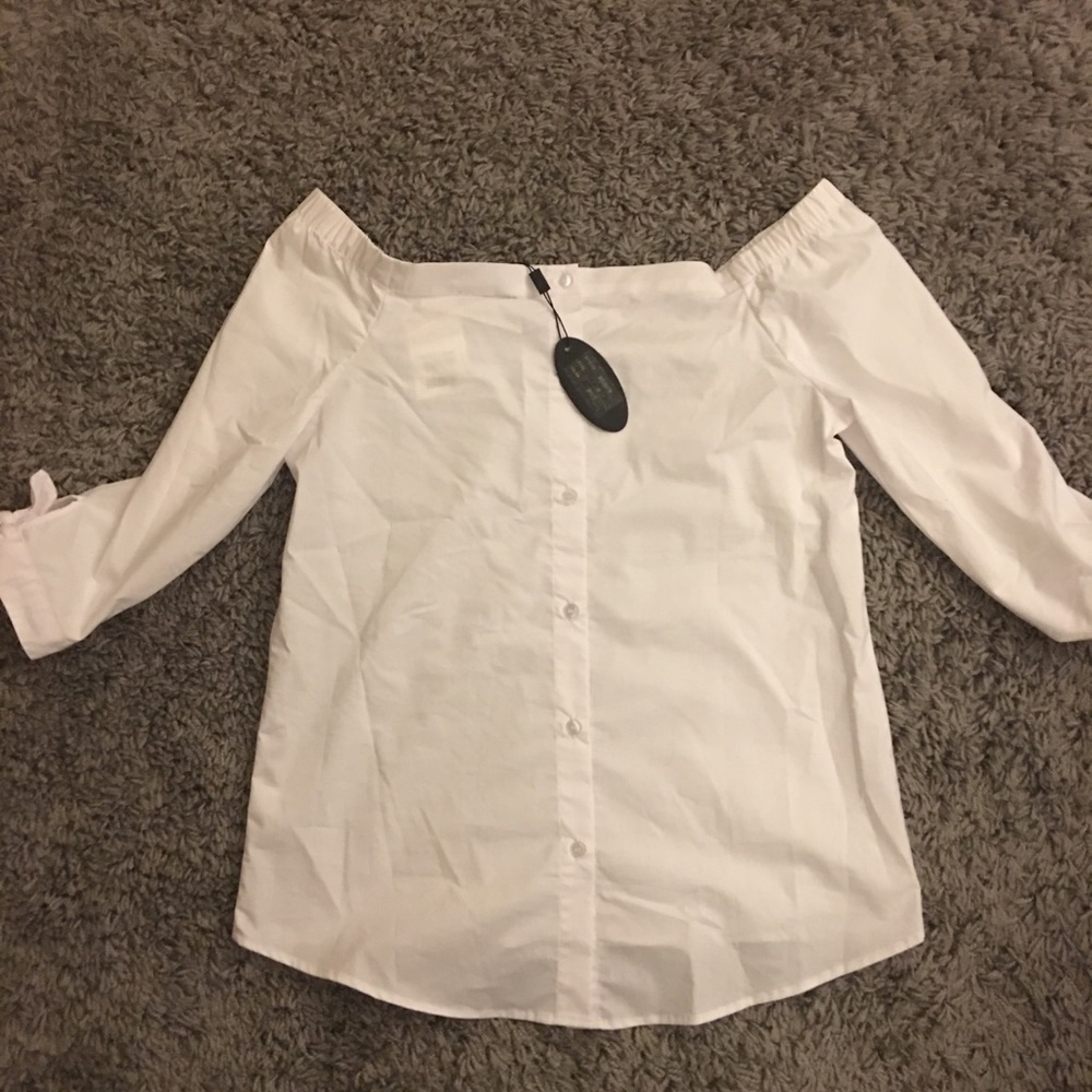 White off the shoulder top.